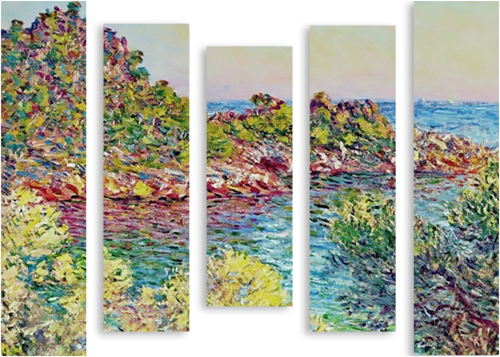 

Картина модульная на холсте Модулка Красочный берег 90x74 см, 2907