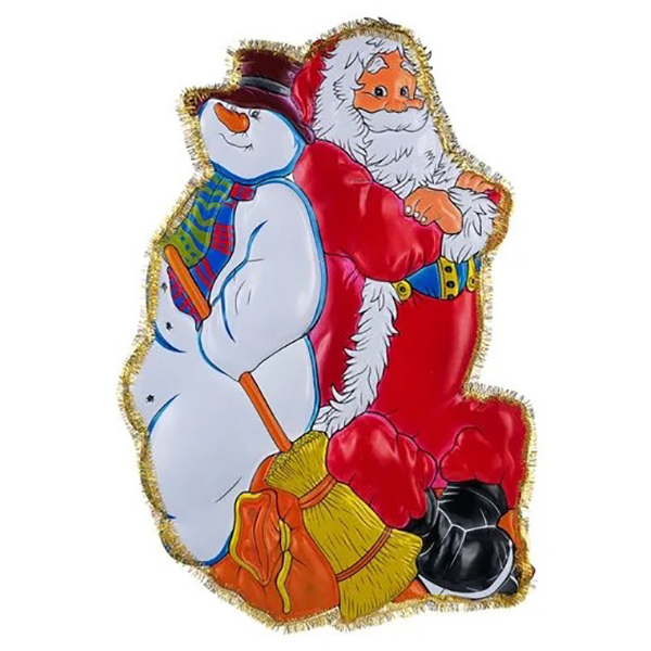 Световая фигура Snowmen Дед Мороз и снеговик с мишурой Е3195 без светового элемента