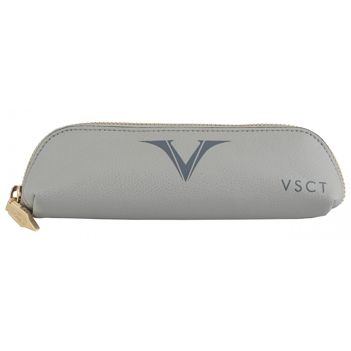 

Кожаный пенал на молнии Visconti VSCT серый (KL01-03)