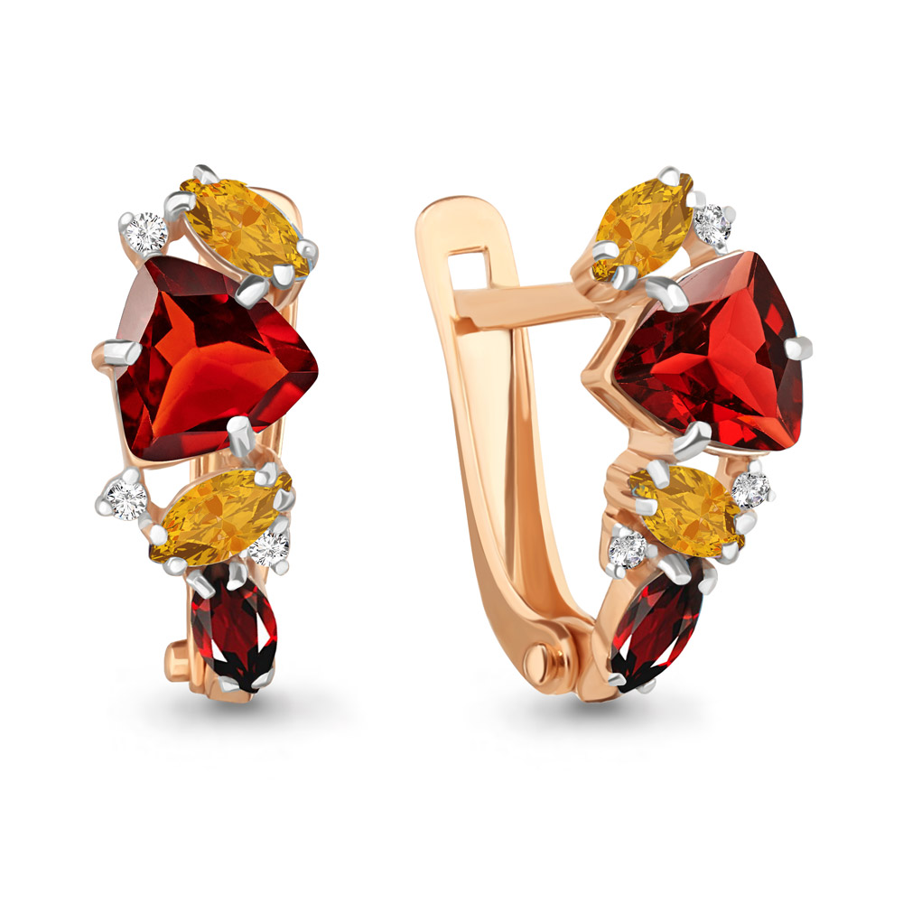 

Серьги из красного золота с гранатом Aquamarine 4498037_585_кз, 4498037_585_кз