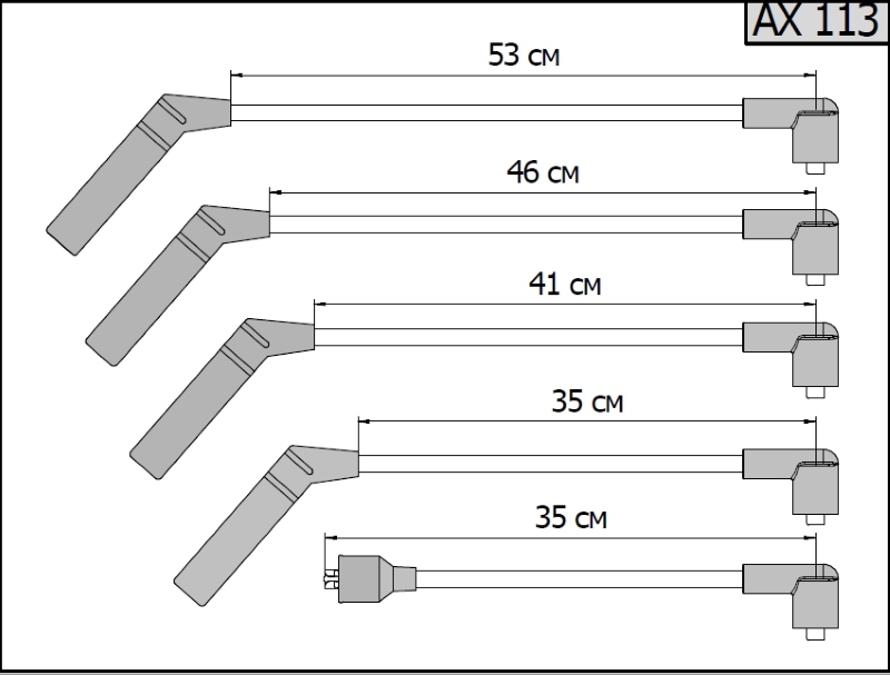 Провода Высоковольтные Accent 1.5, Getz (Tb) 1.1, 1.3, Picanto (Ba) 1.0, 1.1, Mitsubishi L