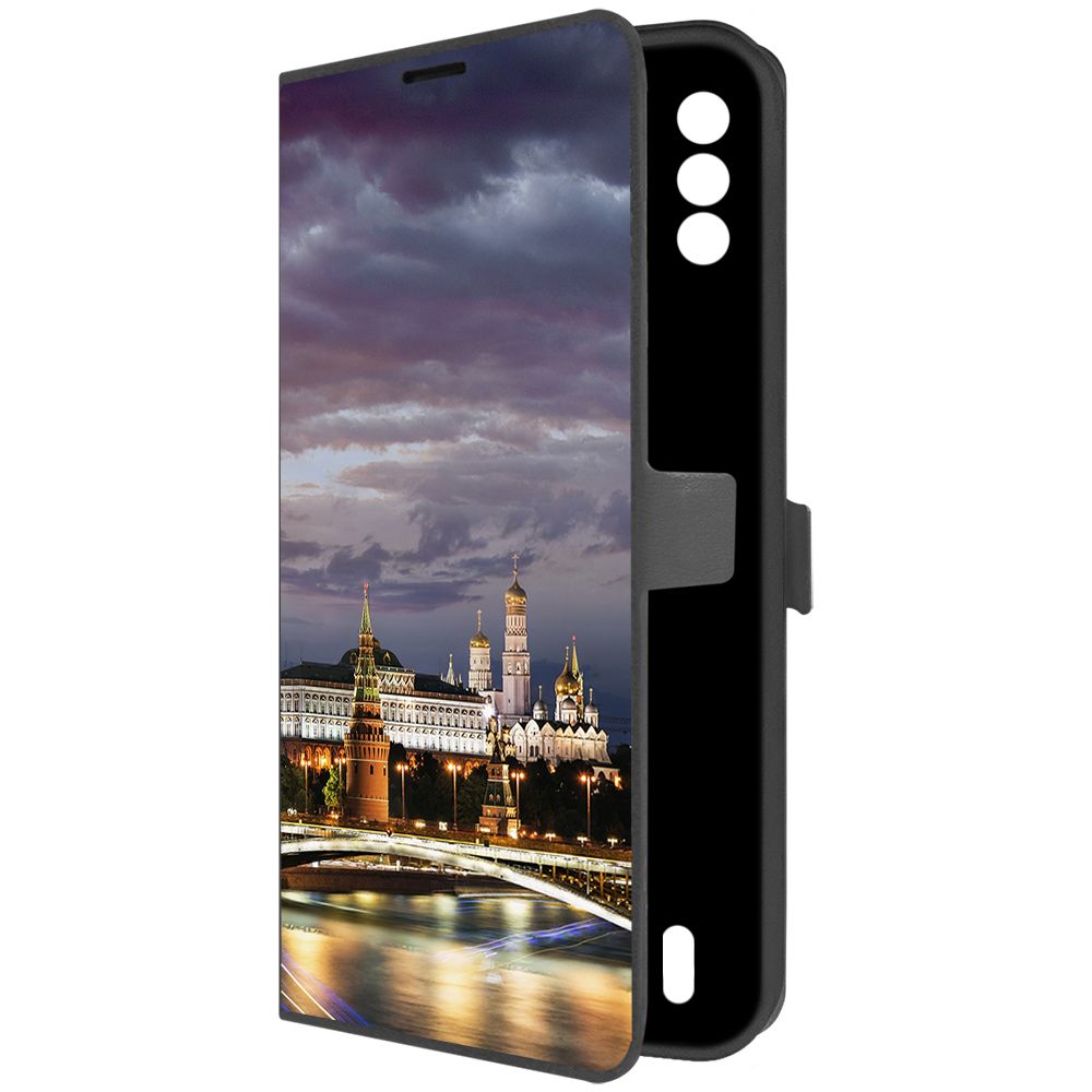 

Чехол-книжка Krutoff Eco Book для ITEL Vision 2S Россия, Московский Кремль (черный)