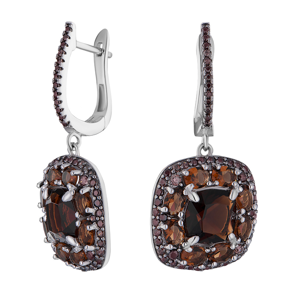

Серьги из серебра с раухтопазом ЮВЕЛИР КАРАТ W0757ESQ, W0757ESQ