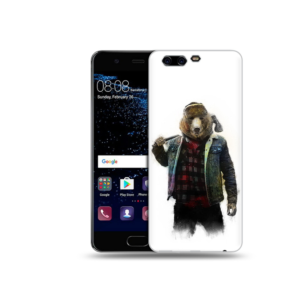 

Чехол MyPads Tocco для Huawei P10 медведь с топором (PT60870.50.469), Прозрачный, Tocco