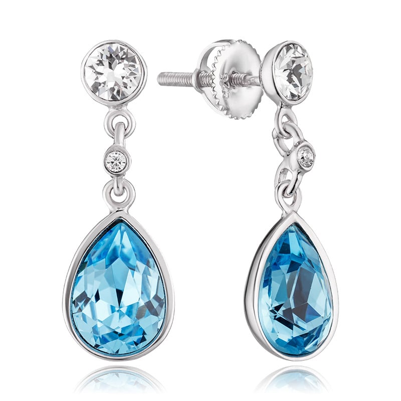 

Серьги из серебра с swarovski ЮВЕЛИР КАРАТ 0751CF, 0751CF