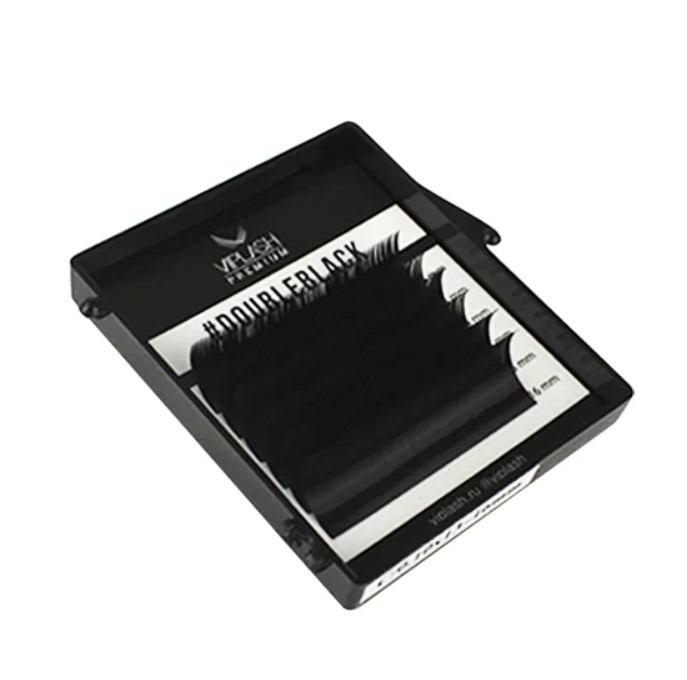 

Ресницы Viplash Doubleblack 6 линий мини C 0.07 5-7 мм, Черный, УТ000003123