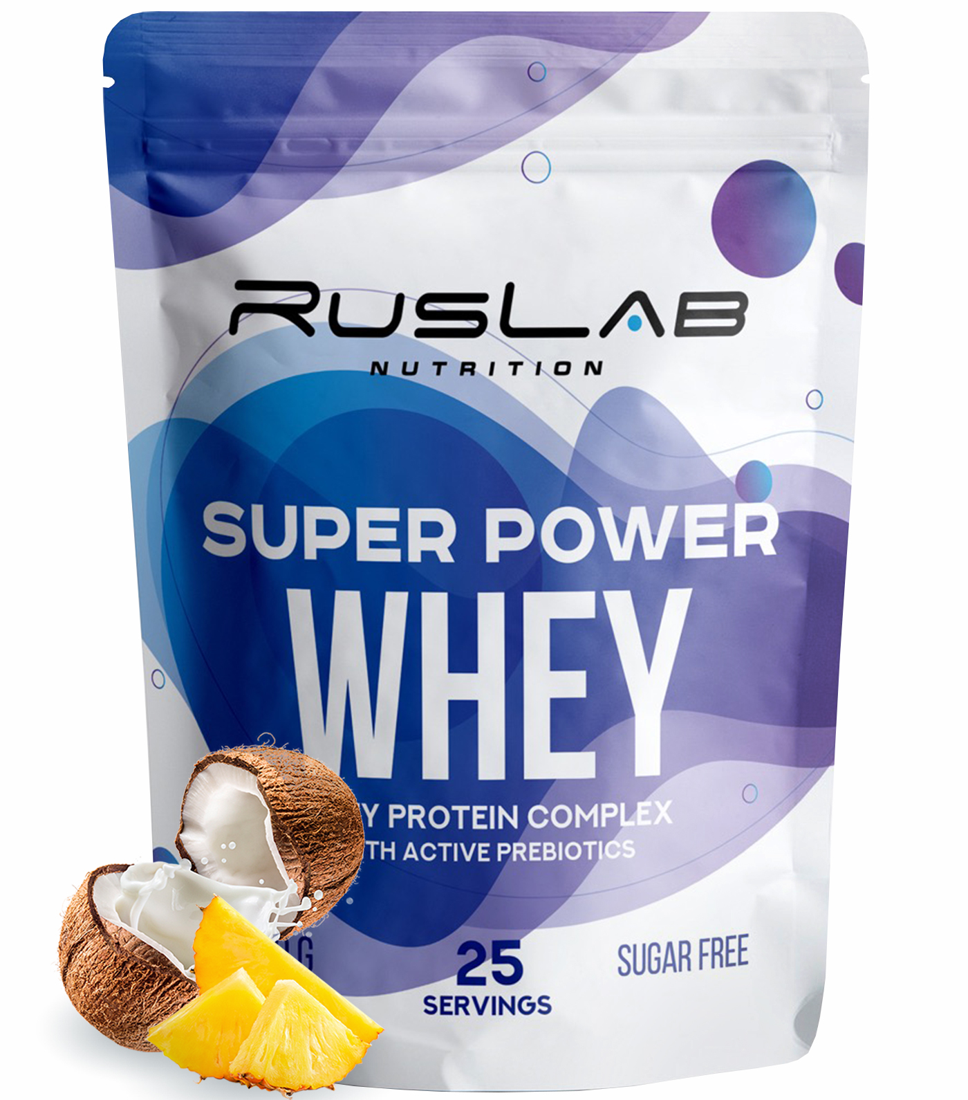 Сывороточный протеин RusLabNutrition Super Power Whey 800гр вкус пина колада
