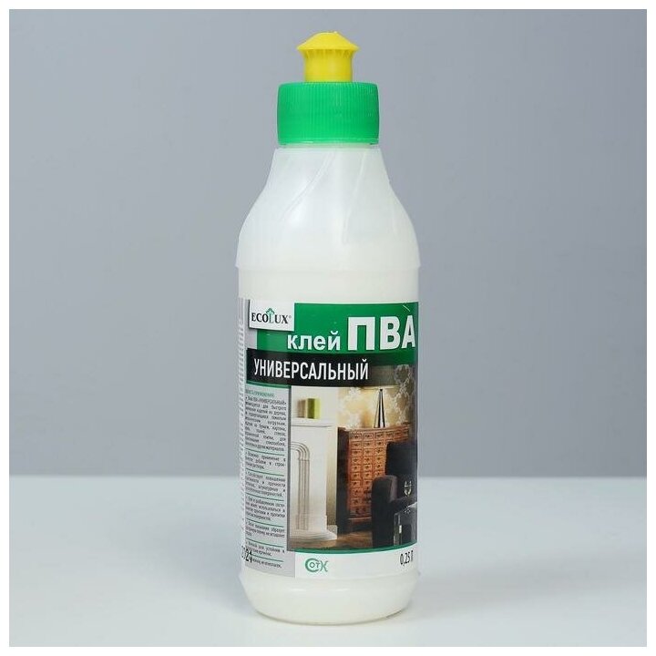 Клей ПВА ECOLUX универсальный (0,25 л)