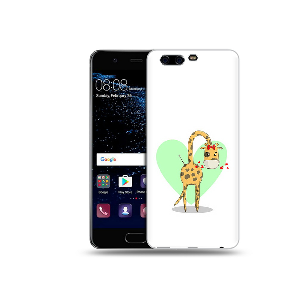 

Чехол MyPads Tocco для Huawei P10 Влюбленный жираф 14 февраля (PT60870.50.47), Прозрачный, Tocco