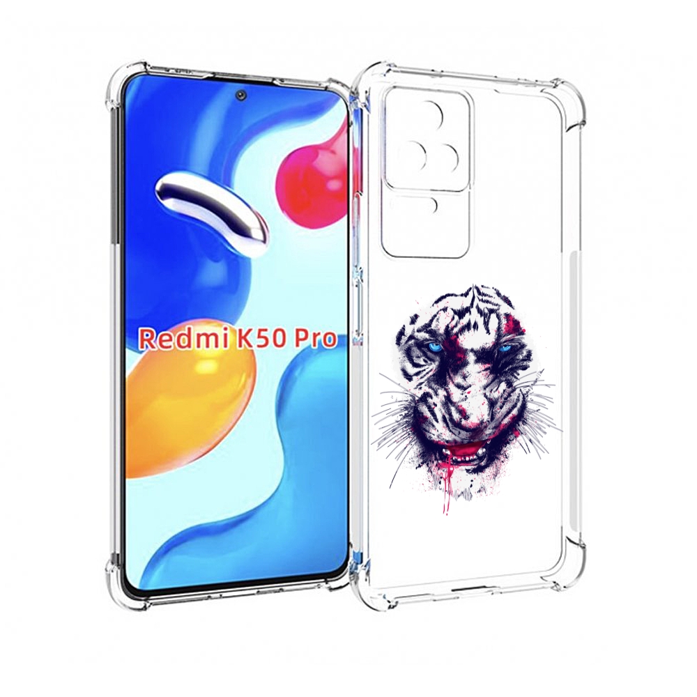 

Чехол MyPads безумный тигр для Xiaomi Redmi K50 / K50 Pro, Прозрачный, Tocco