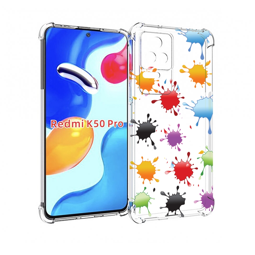 

Чехол MyPads кляксы для Xiaomi Redmi K50/K50 Pro, Прозрачный, Tocco