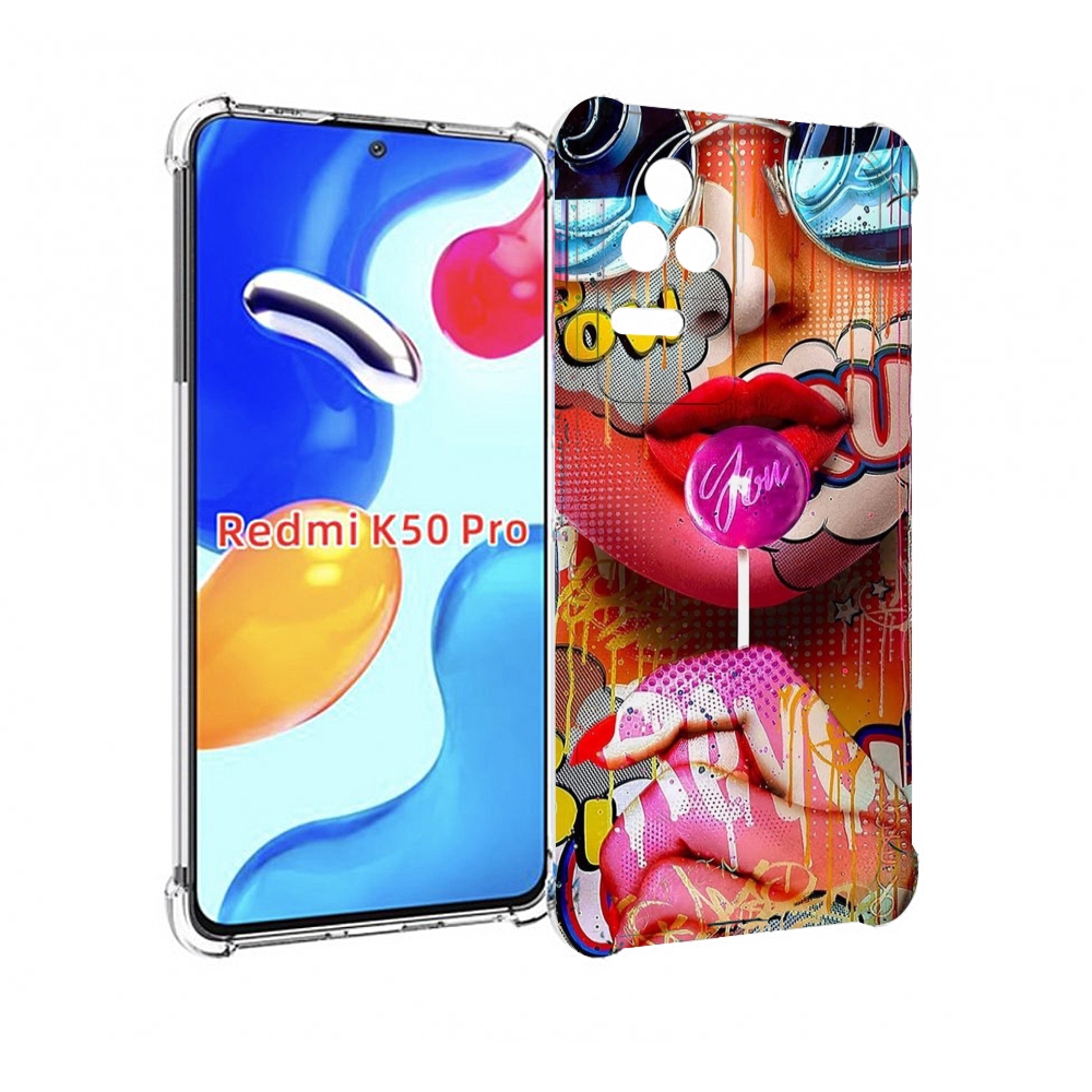 Чехол MyPads комикс-девушка женский для Xiaomi Redmi K50/K50 Pro