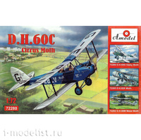 фото 72280 amodel 1/72 биплан d.h. 60c cirrus moth