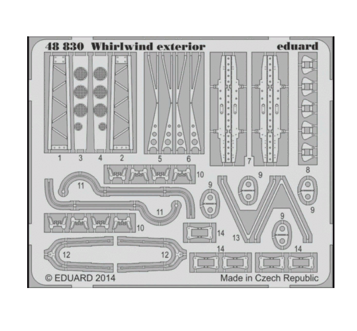 

48830 Eduard 1/48 Фототравление Whirlwind exterior, Цветной