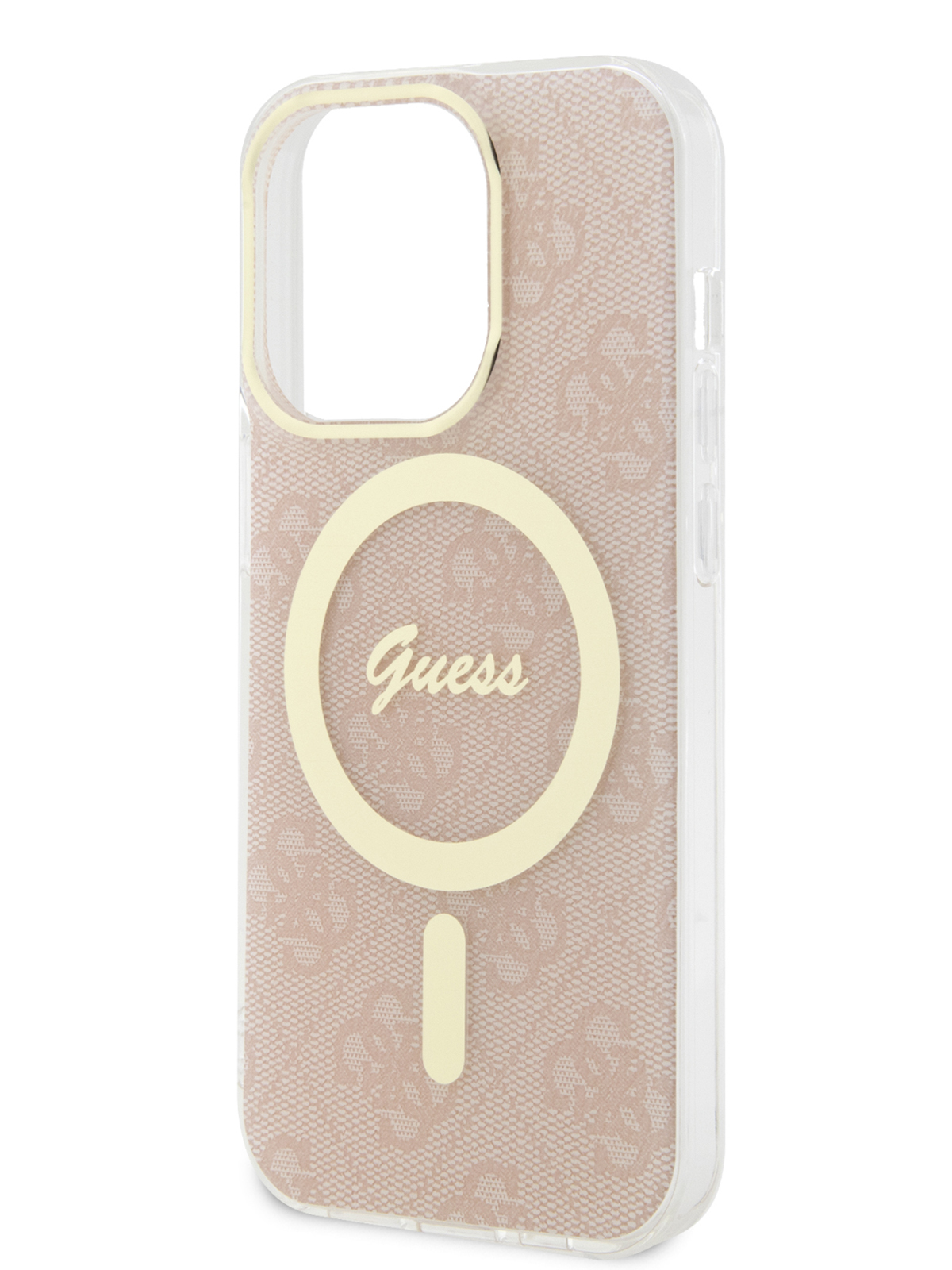 

Чехол Guess для iPhone 15 Pro с MagSafe Hard Black/Gold, Розовый