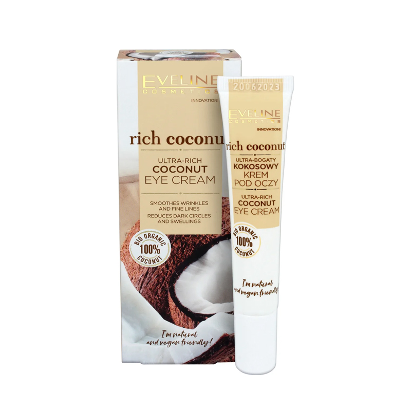 Крем для кожи вокруг глаз Eveline Cosmetics Rish Coconut Питательный 20 мл