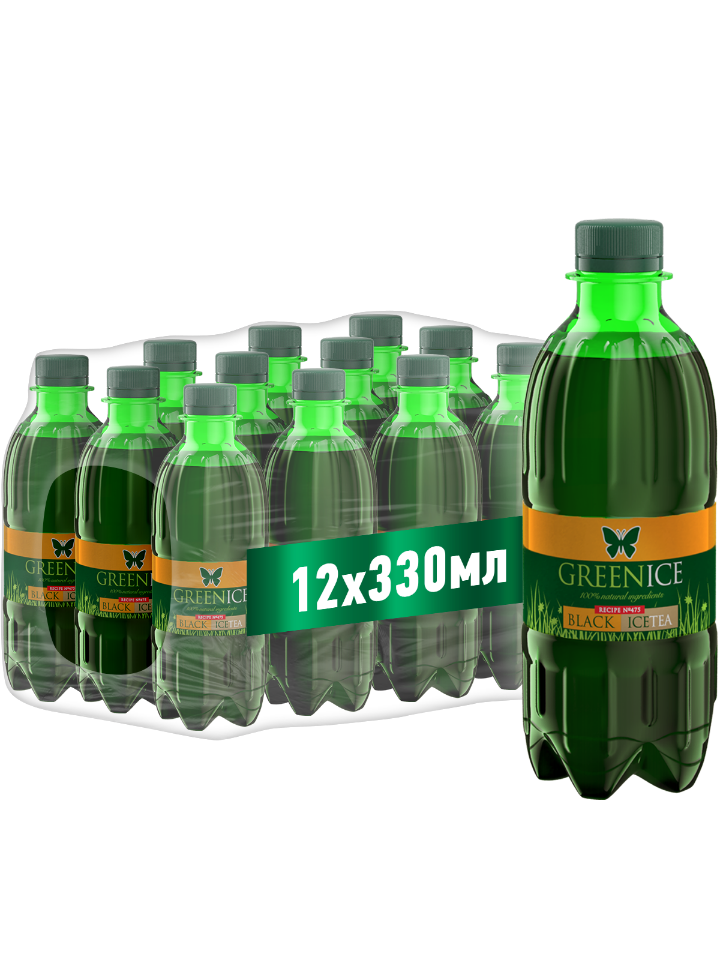 

Холодный чай Greenice черный, негазированный 0.33 л. х 12 шт. ПЭТ, Black 0,33