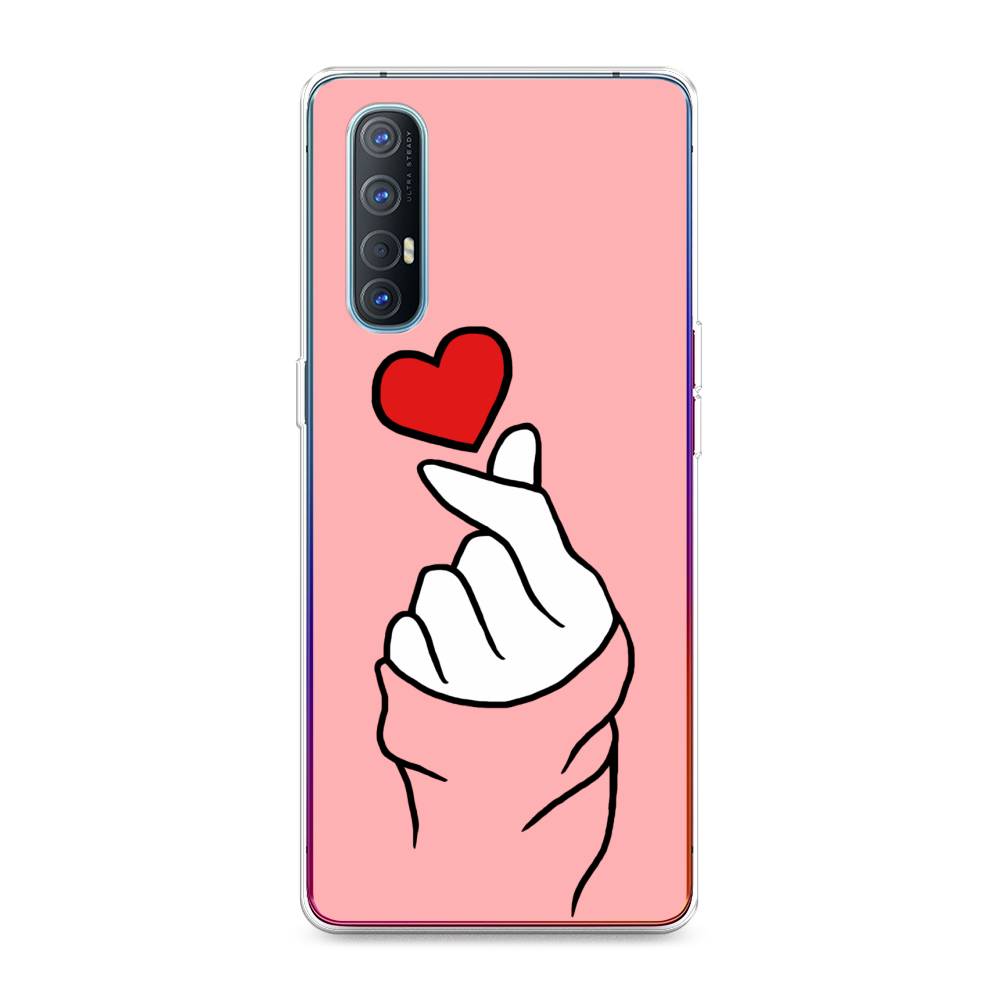 

Чехол Awog на Oppo Reno 3 Pro "Милое сердечко", Разноцветный, 252550-7