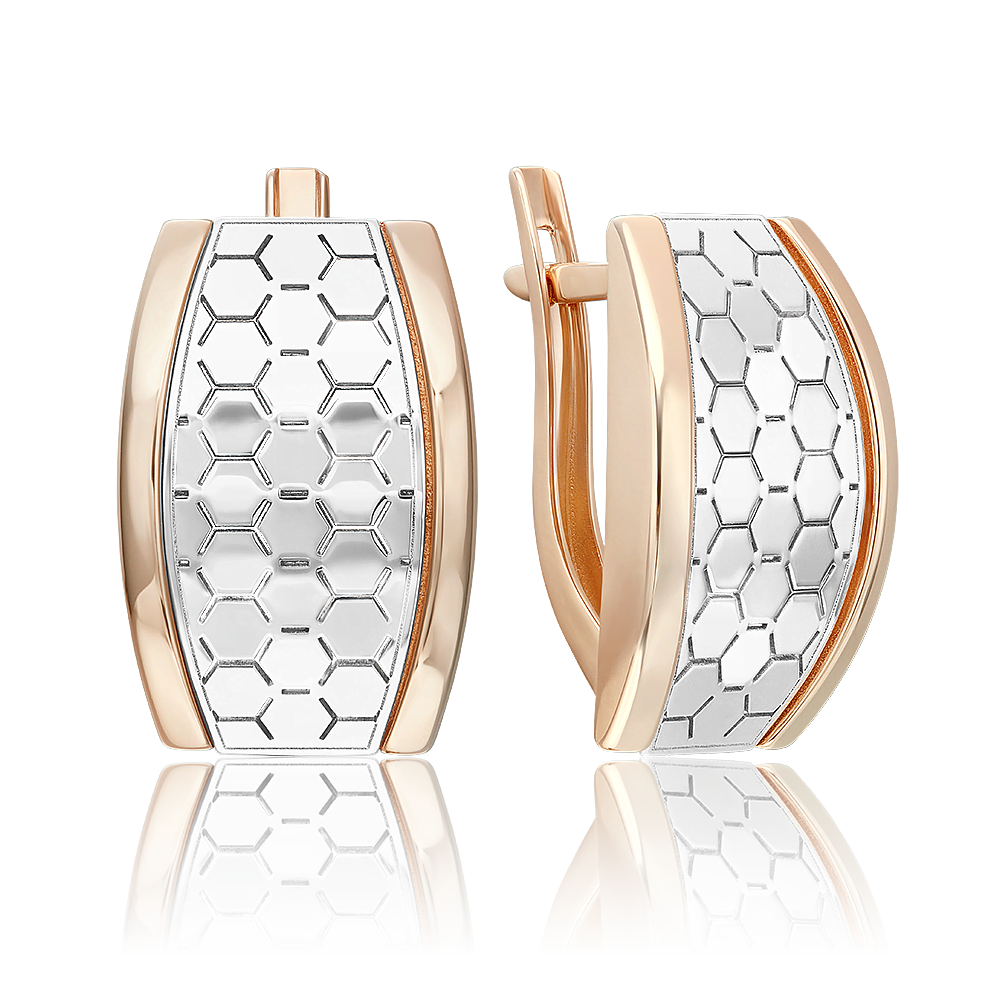 

Серьги из белого золота/красного золота PLATINA jewelry 02-5259-00, 02-5259-00