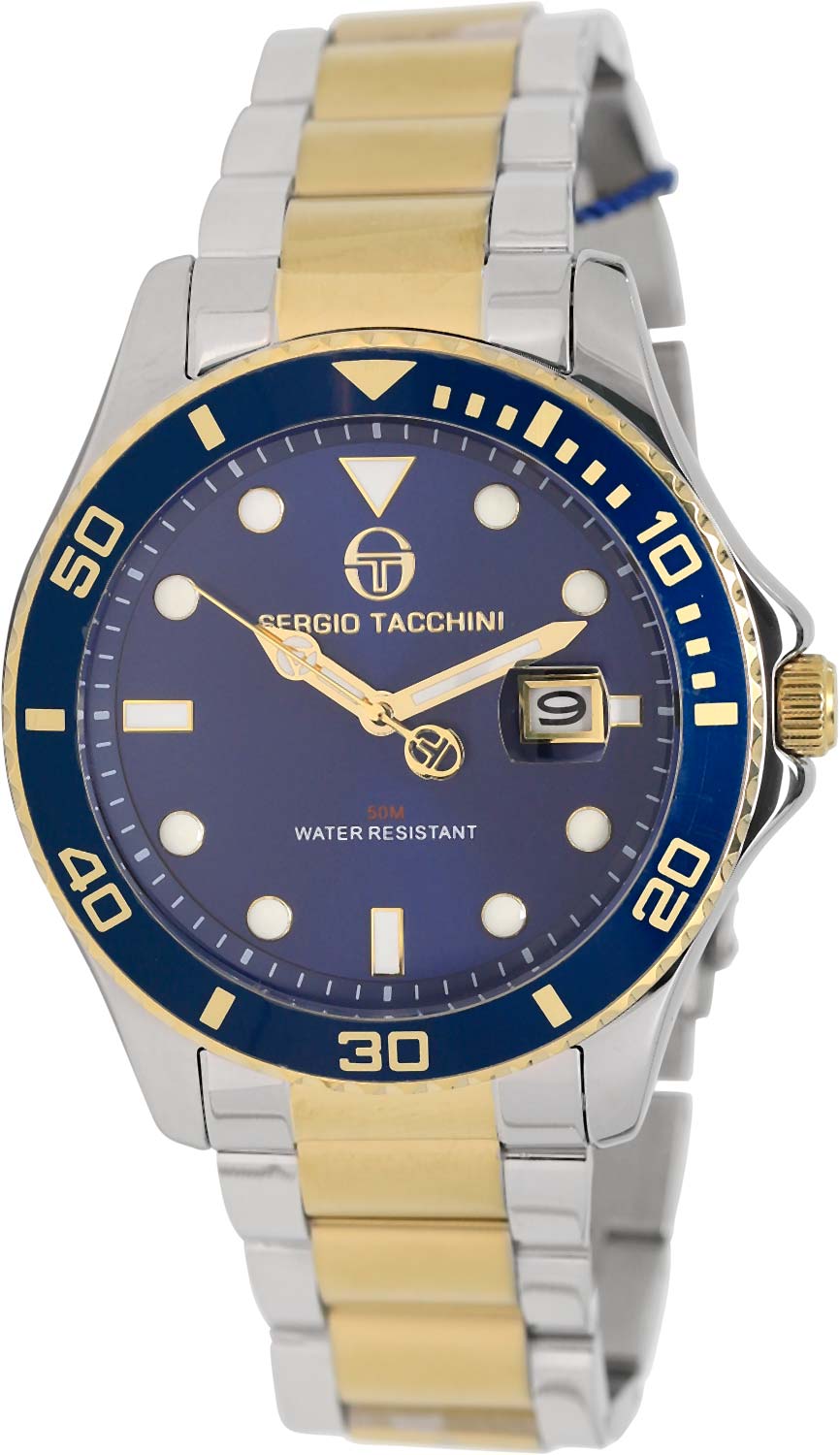 фото Наручные часы мужские sergio tacchini st.1.10091-6 золотистые/серебристые