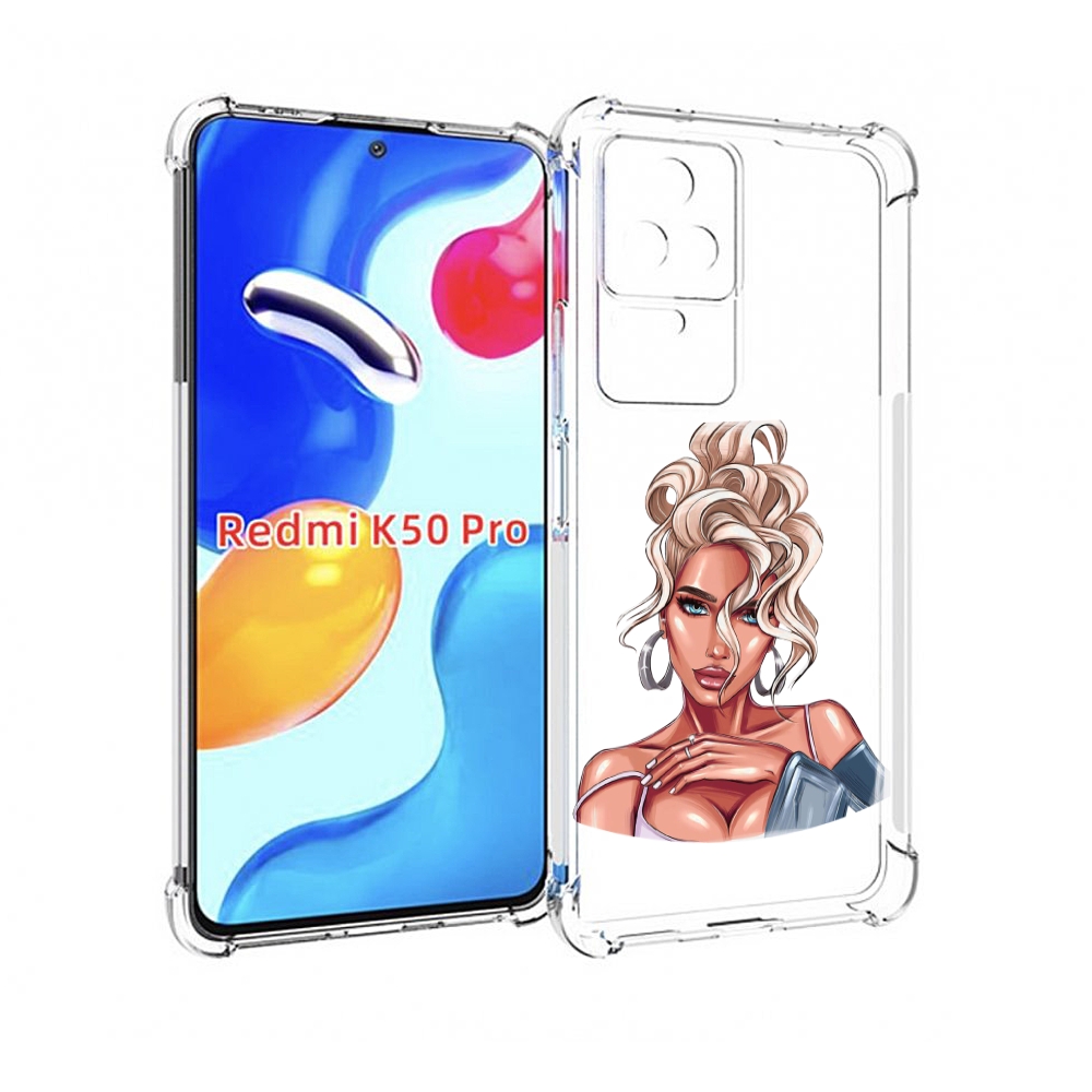 Чехол MyPads красивая-блондинка женский для Xiaomi Redmi K50 / K50 Pro