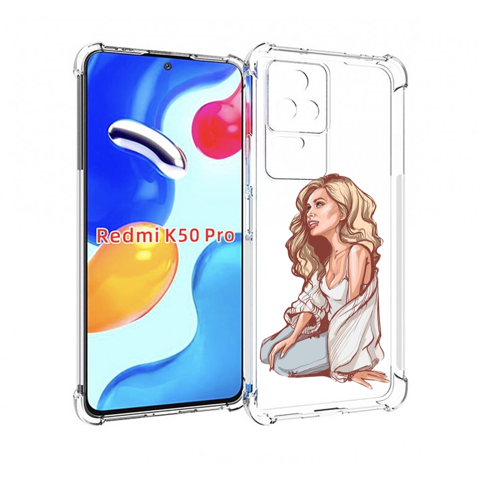 

Чехол MyPads красивая-девушка-в-белом женский для Xiaomi Redmi K50 / K50 Pro, Прозрачный, Tocco