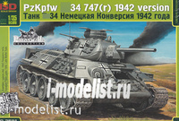 

3581 Макет 1/35 Немецкая модификация Танка 34 1942г.