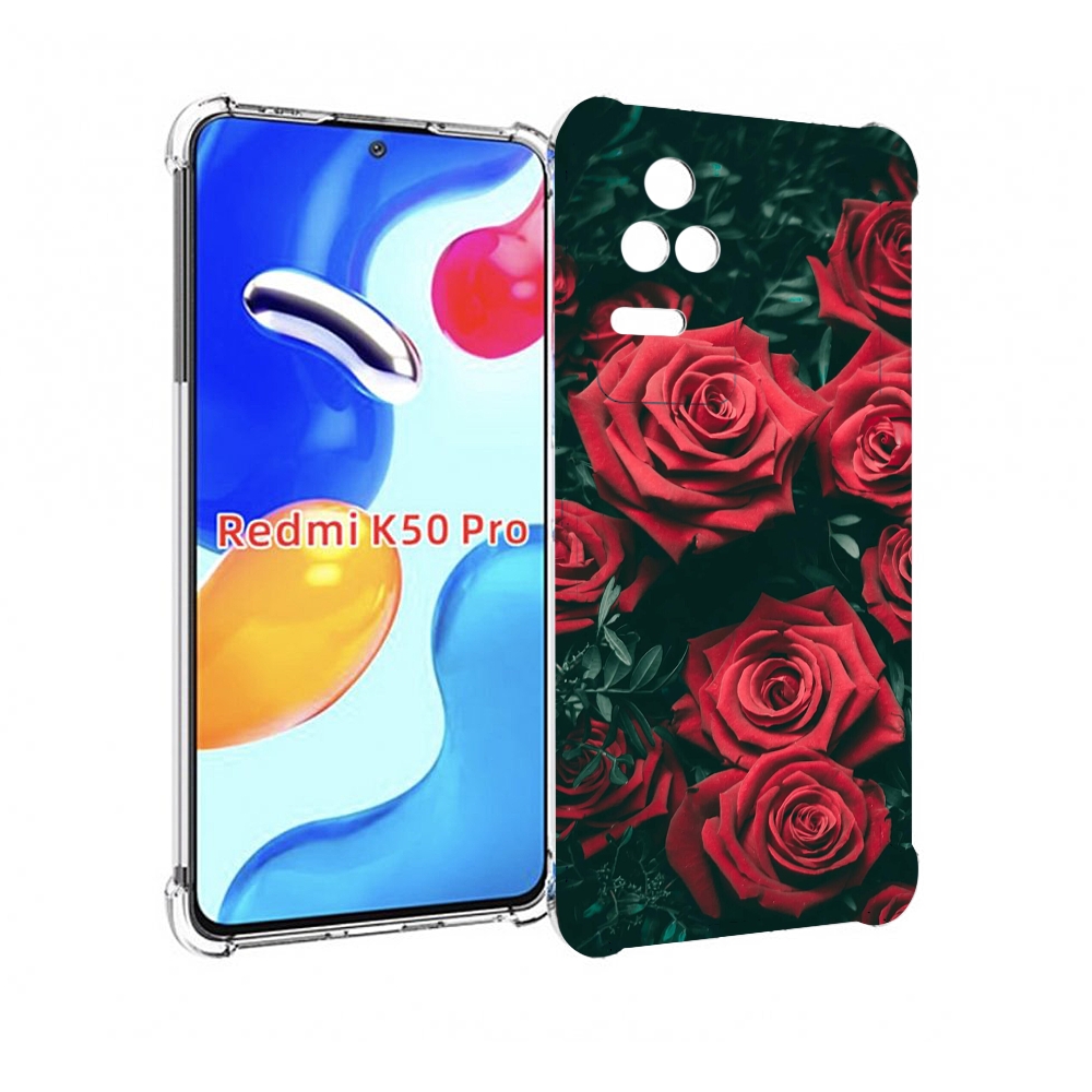 

Чехол MyPads красные-бархатные-розы для Xiaomi Redmi K50 / K50 Pro, Прозрачный, Tocco