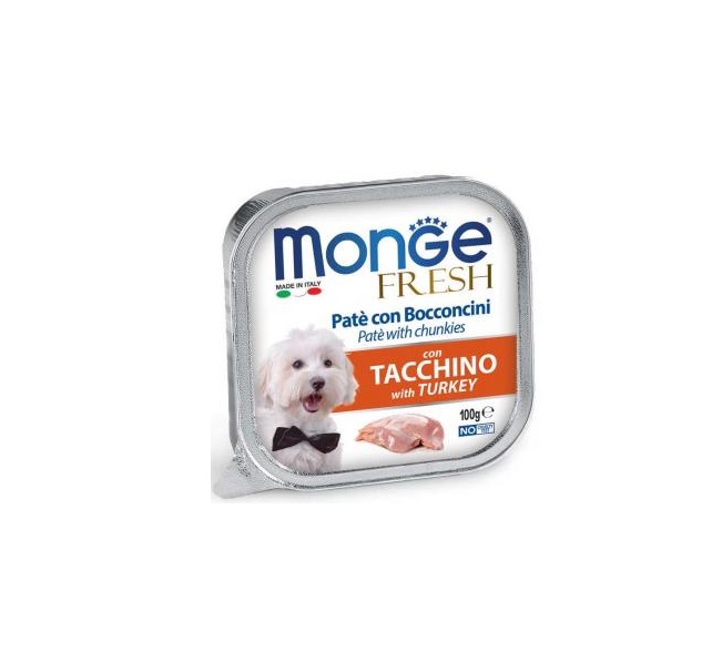 фото Влажный корм для собак monge dog fresh , индейка, 100г