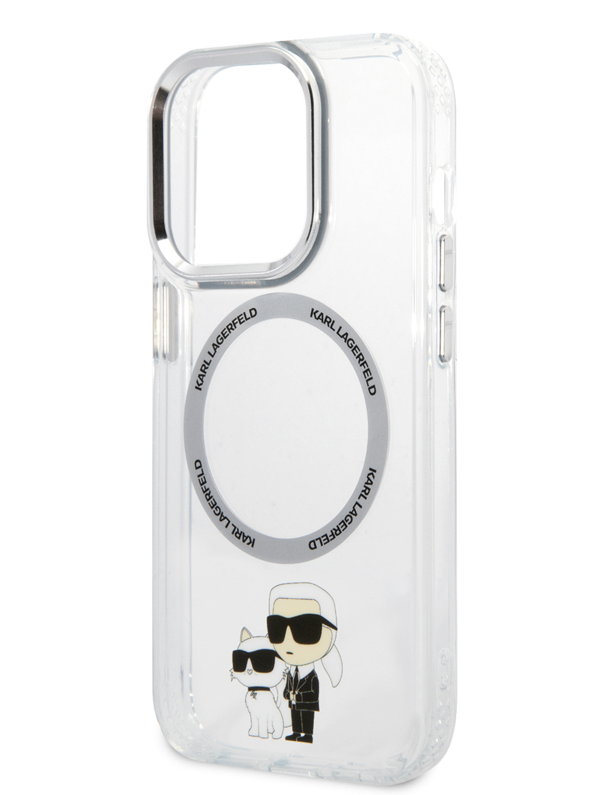 Чехол Karl Lagerfeld для iPhone 15 Pro с MagSafe Karl & Choupette Hard Прозрачный