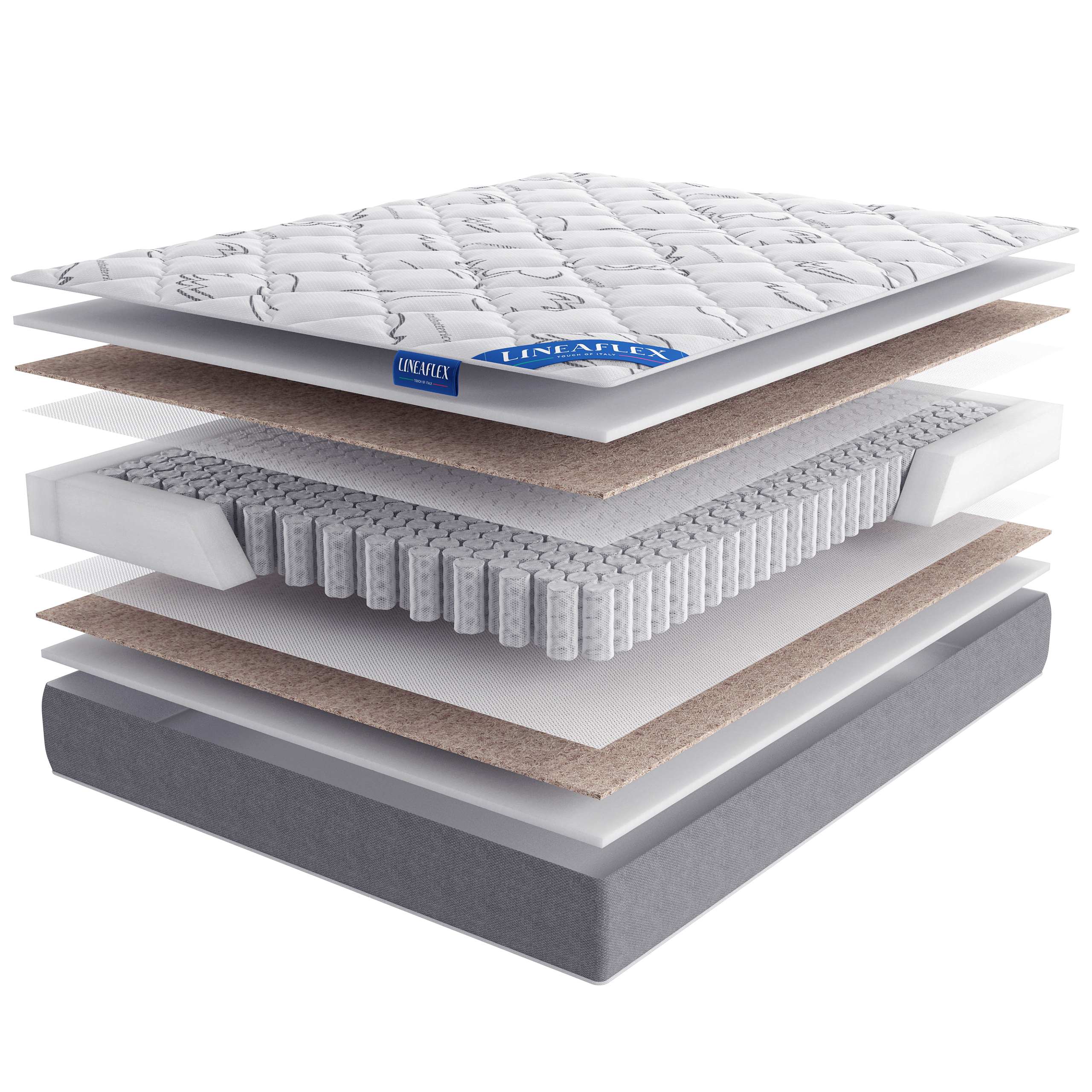 

Матрас Lineaflex Peonia 140х190, Бежевый;белый;серый;серебристый, Peonia