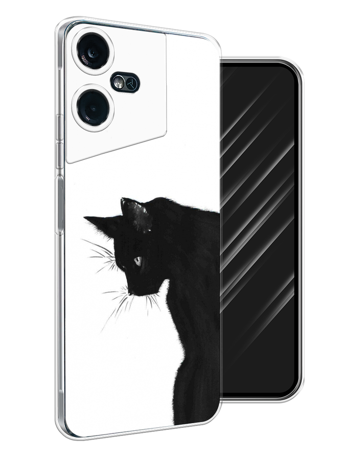 

Чехол Awog на Tecno Pova Neo 3 "Black cat", Черный;белый, 304450-1