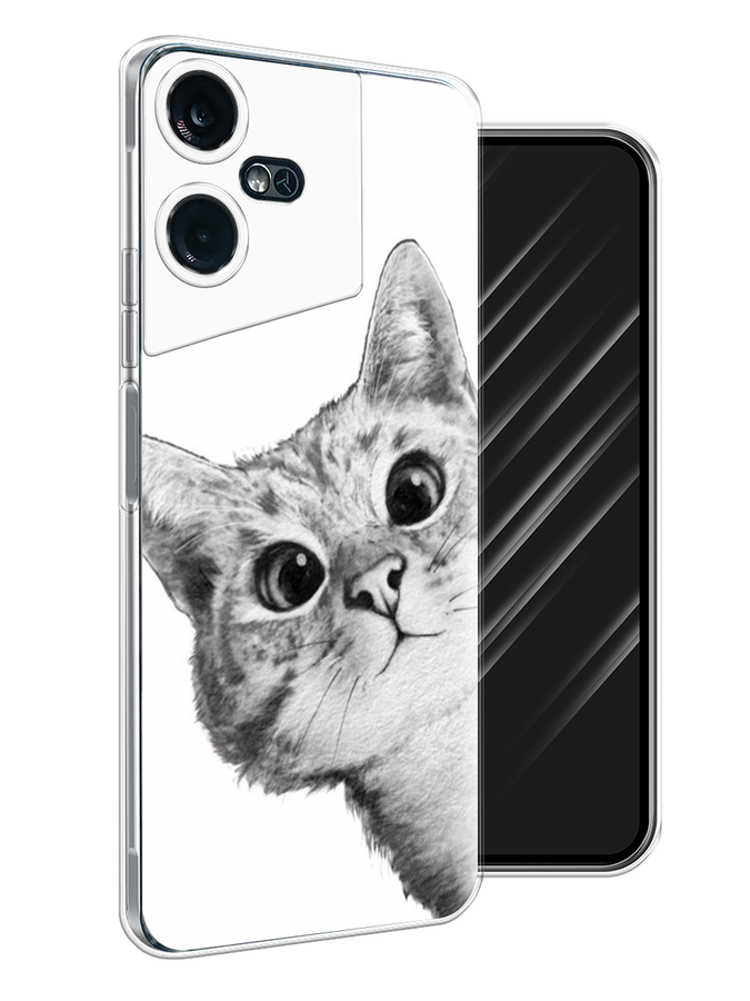 

Чехол Awog на Tecno Pova Neo 3 "Кот рисунок черно-белый", Черный, 304450-1