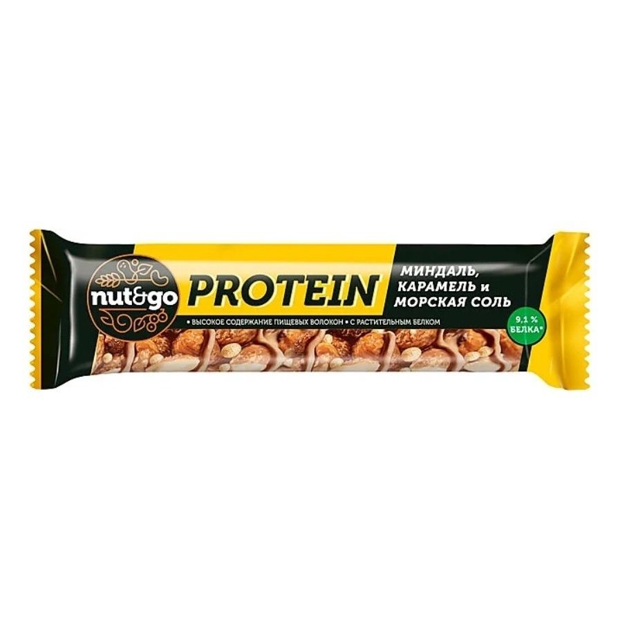 

Батончик Nut&Go Protein миндаль карамель соль 40 г