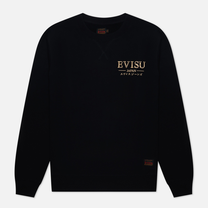 

Свитшот мужской Evisu 2EAHTM2SW327RXCT-BLKX черный S, 2EAHTM2SW327RXCT-BLKX