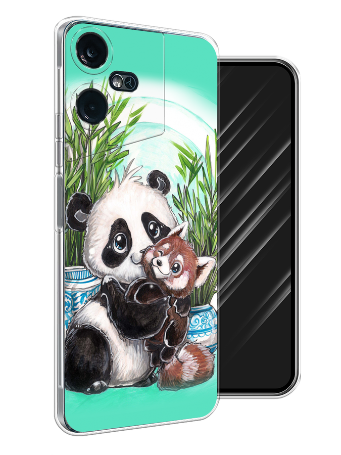 

Чехол Awog на Tecno Pova Neo 3 "Друзья зверята", Бирюзовый;белый;черный, 304450-2