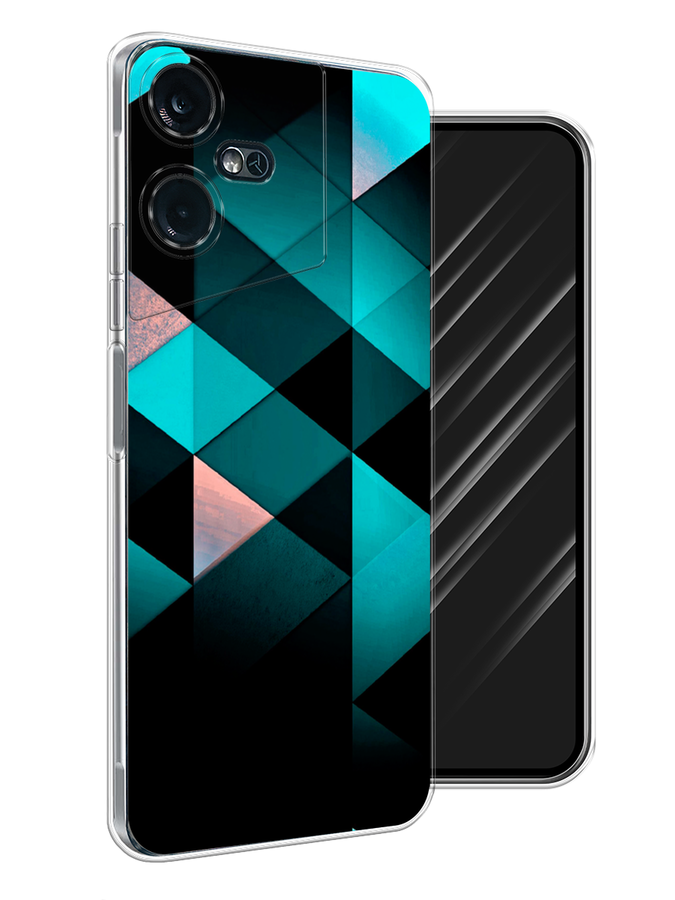 

Чехол Awog на Tecno Pova Neo 3 "Геометрия 16", Бирюзовый;черный, 304450-3