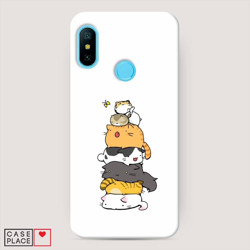 

Пластиковый чехол "Бутерброд из котиков" на Xiaomi Redmi 6 Plus, 33920-7