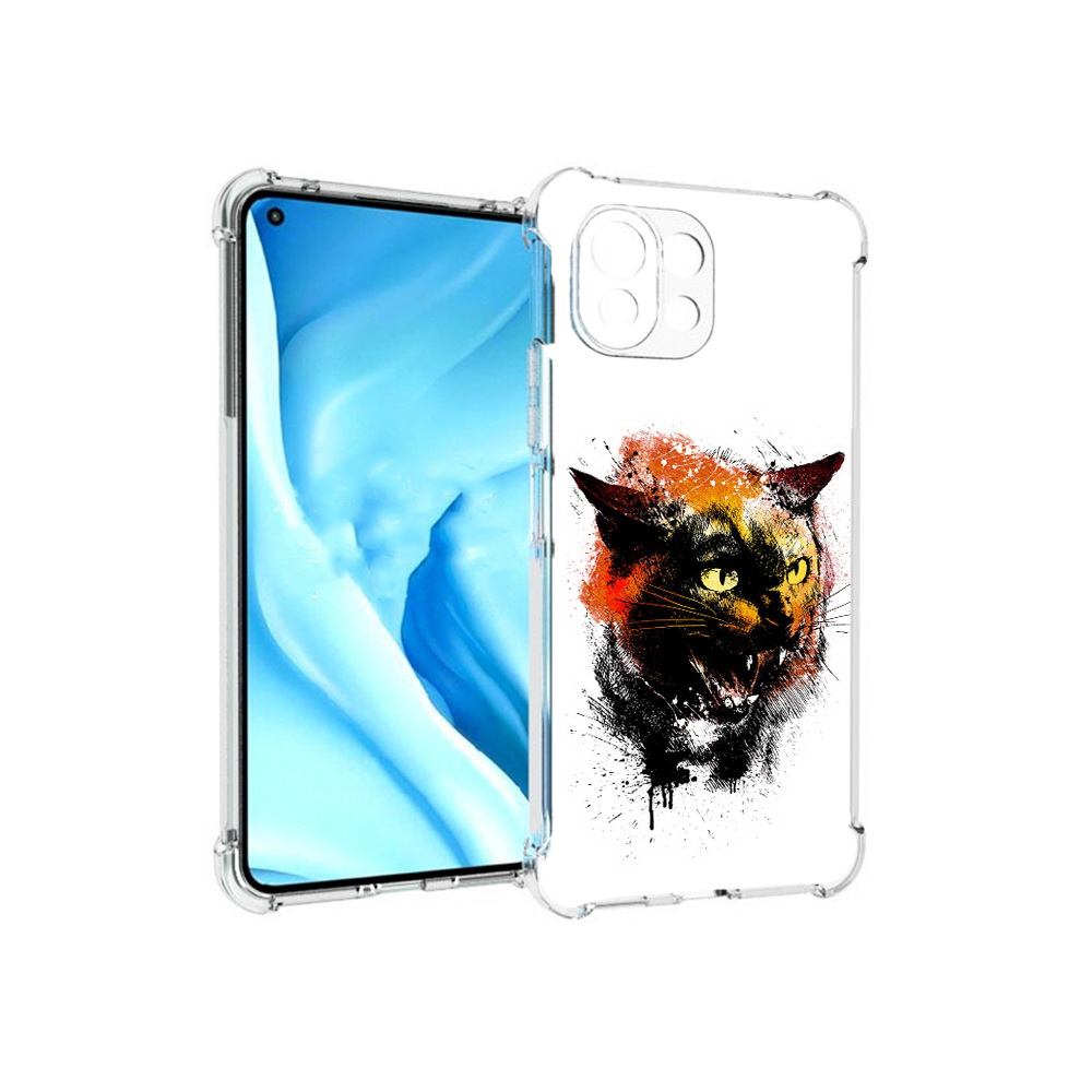 

Чехол MyPads Tocco для Xiaomi Mi 11 Lite сиамский кот (PT159462.256.598), Прозрачный, Tocco