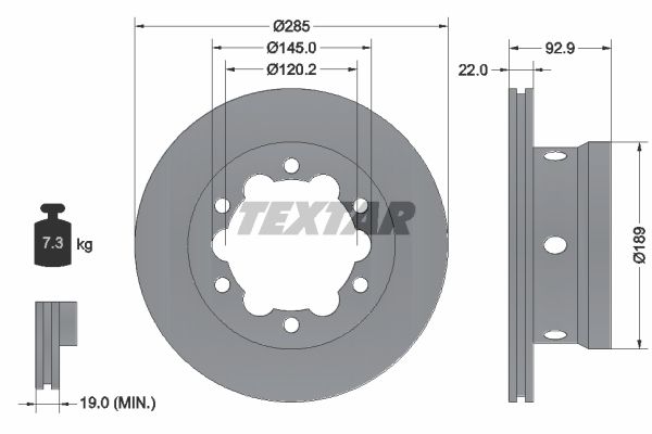 Тормозный колодки Textar задний с покрытием Pro 92089803