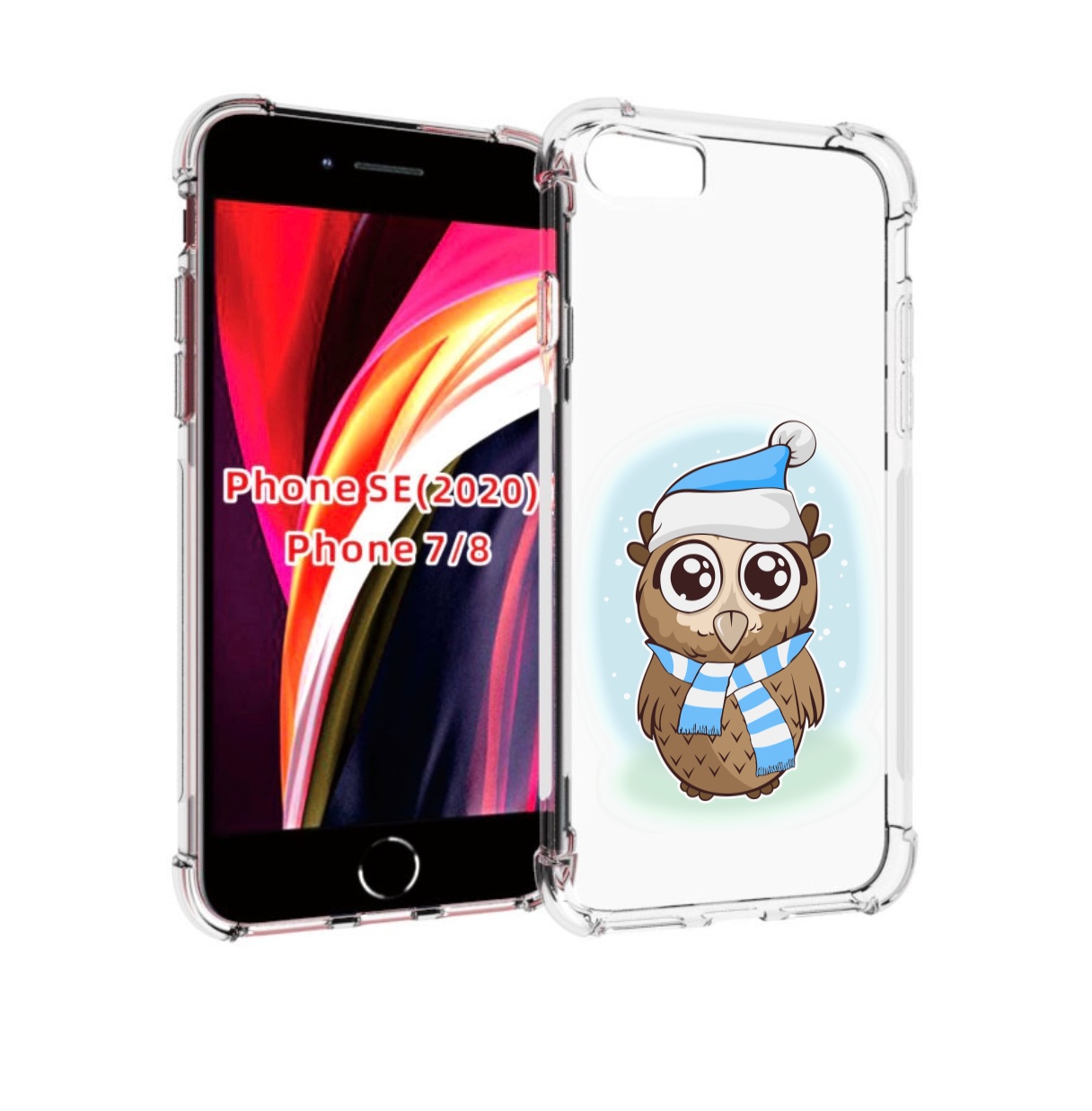 

Чехол MyPads сова-в-шарфике-и-шапке для iPhone 7 4.7 / iPhone 8 / iPhone SE 2 (2020), Прозрачный, Tocco