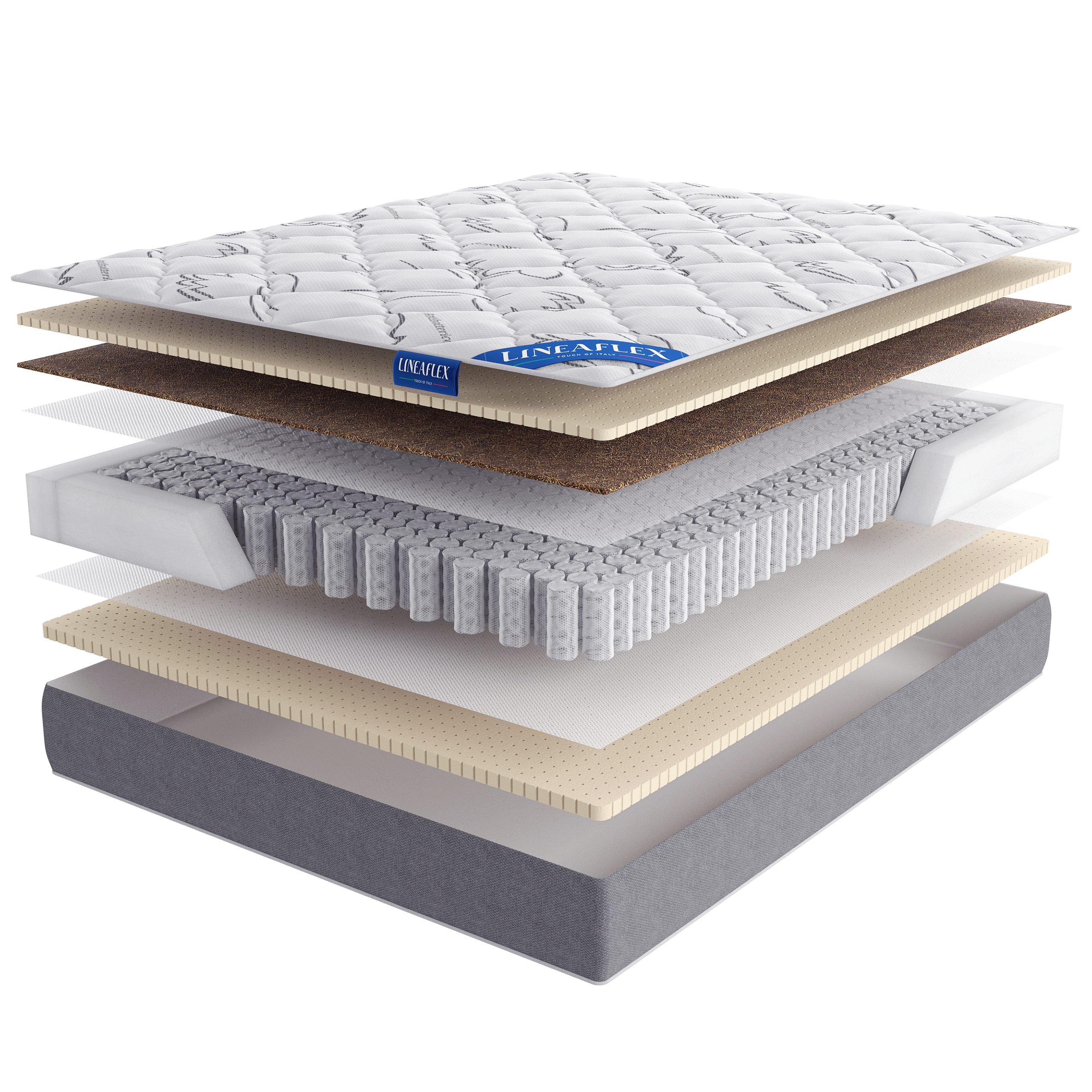 

Матрас Lineaflex Lilia 90х190, Бежевый;белый;серый;серебристый, Lilia