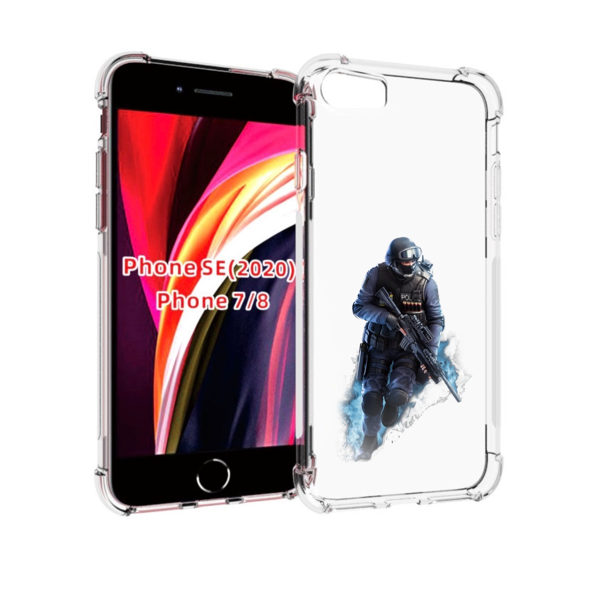 

Чехол MyPads спецназ-ксго для iPhone 7 4.7 / iPhone 8 / iPhone SE 2 (2020), Прозрачный, Tocco