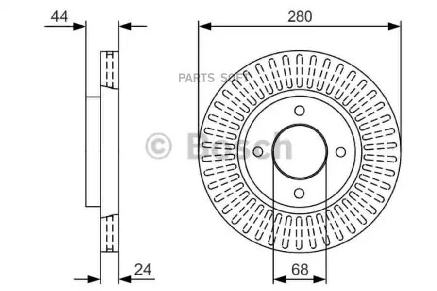 

Диск Тормозной Nissan Tiida (C11) 07- Bosch Bosch арт. 0986479U62