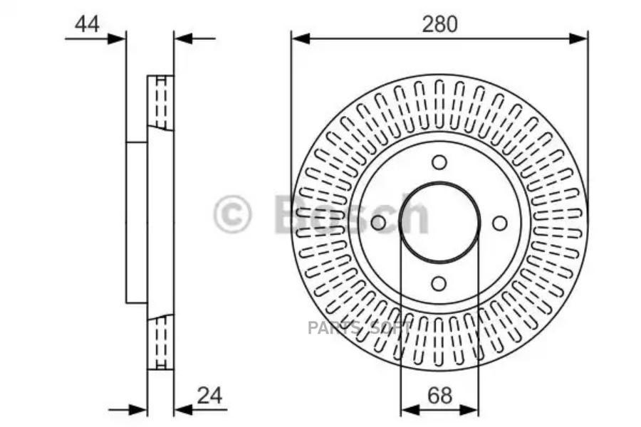 

Диск Тормозной Nissan Tiida (C11) 07- Bosch Bosch арт. 0986479U62