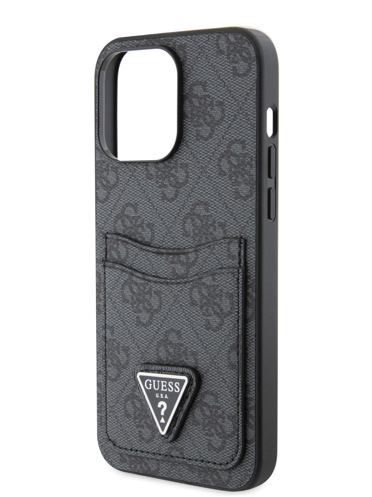

Чехол Guess для iPhone 15 Pro Max с карманом для карт Hard Black, Черный