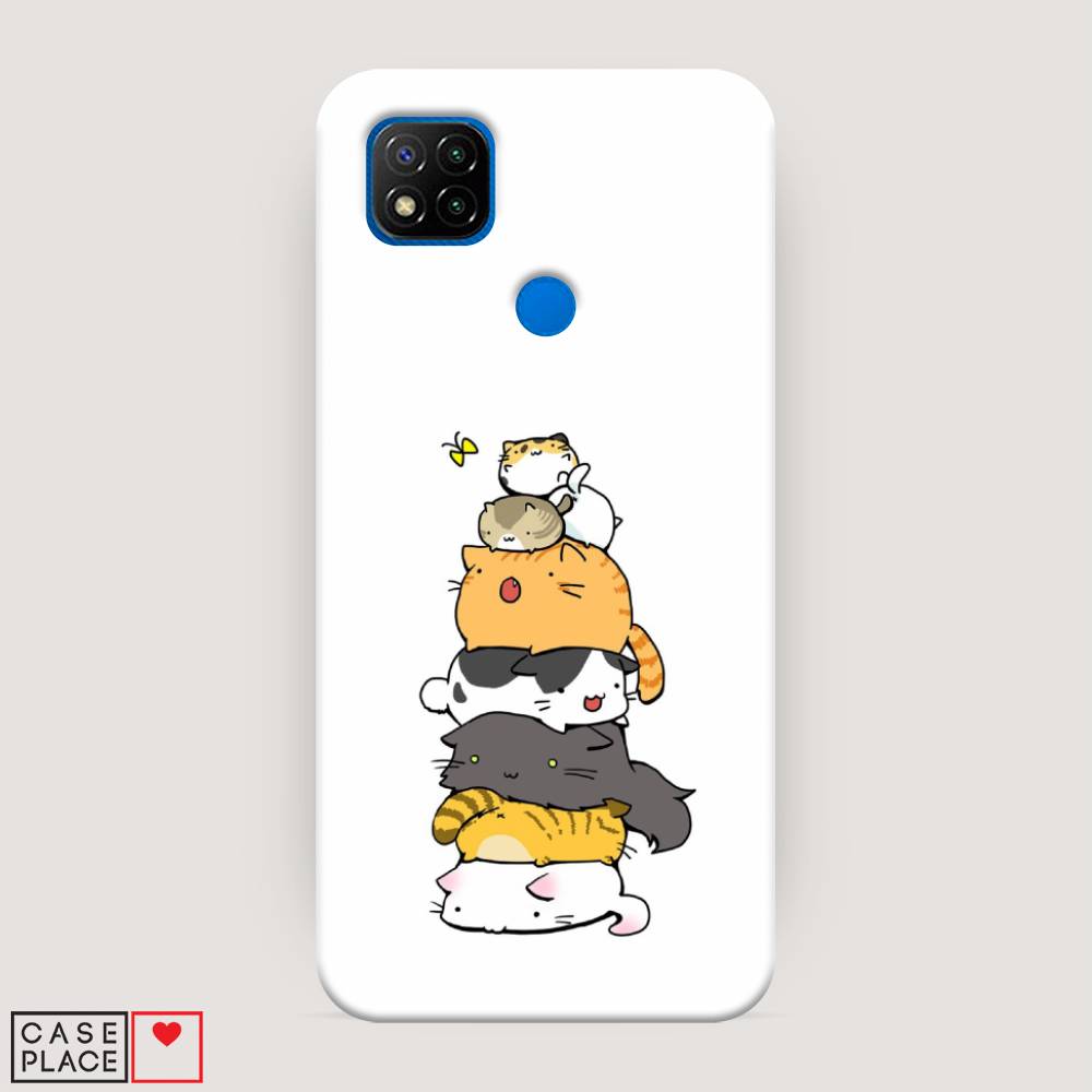 

Пластиковый чехол "Бутерброд из котиков" на Xiaomi Redmi 9C, 39020-7