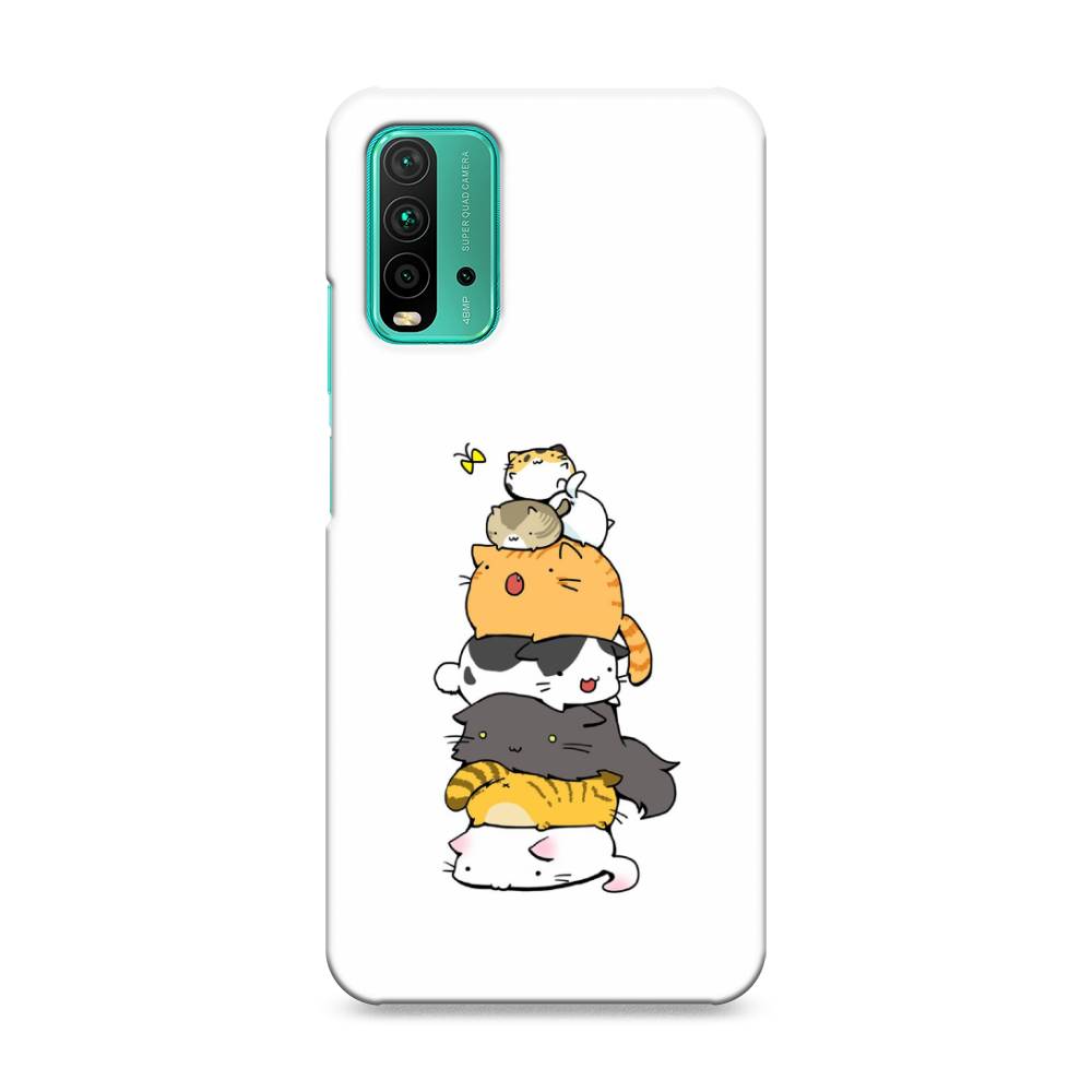 

Пластиковый чехол "Бутерброд из котиков" на Xiaomi Redmi 9T, 39820-7