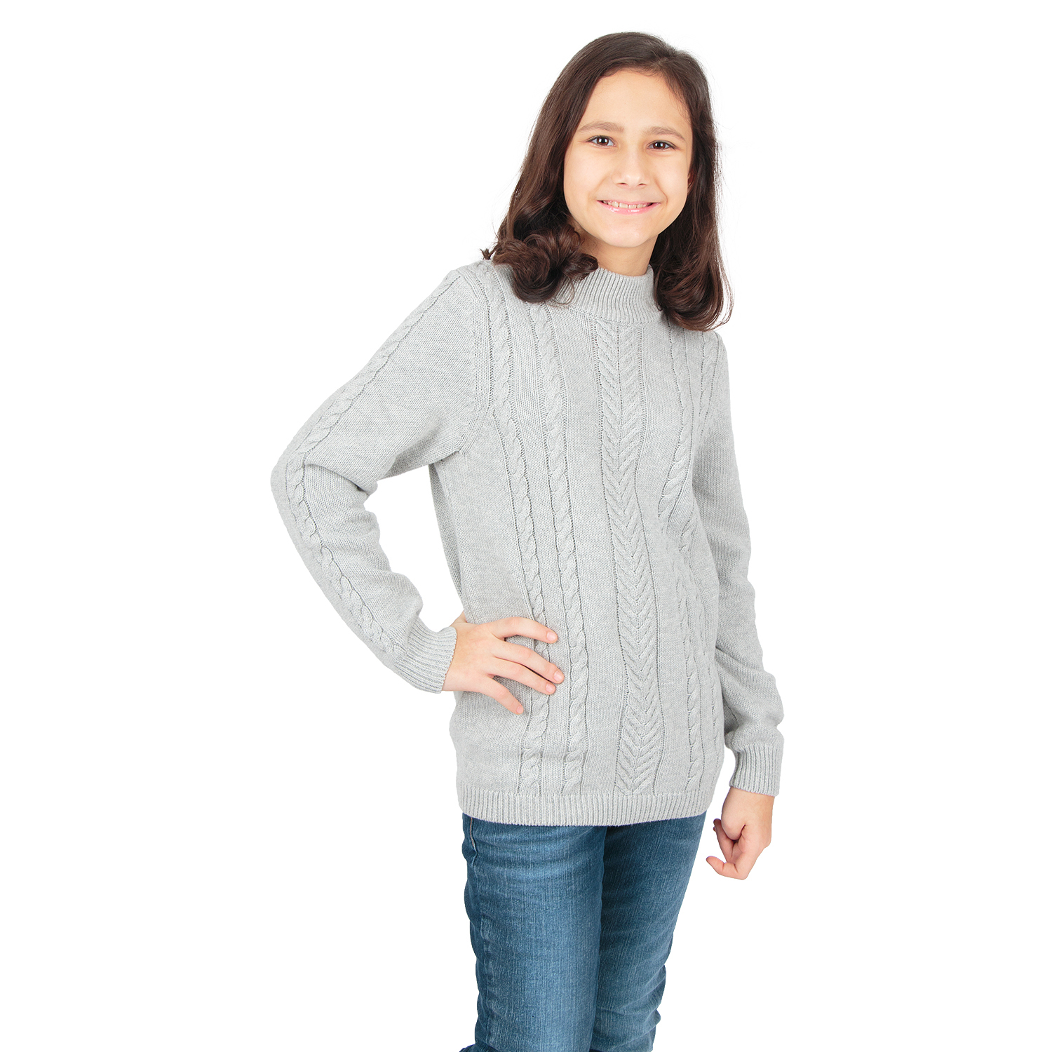 

Джемпер Leader Kids, цвет: серый р.140, V-AW19-31-3/L/M