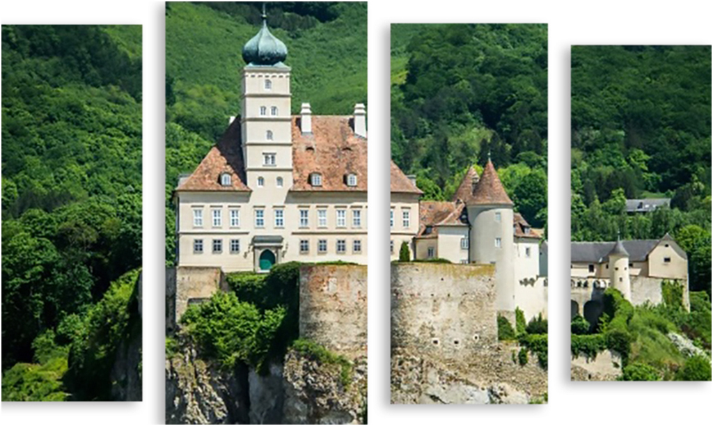 фото Картина модульная на холсте модулка "австрийский замок" 150x98 см